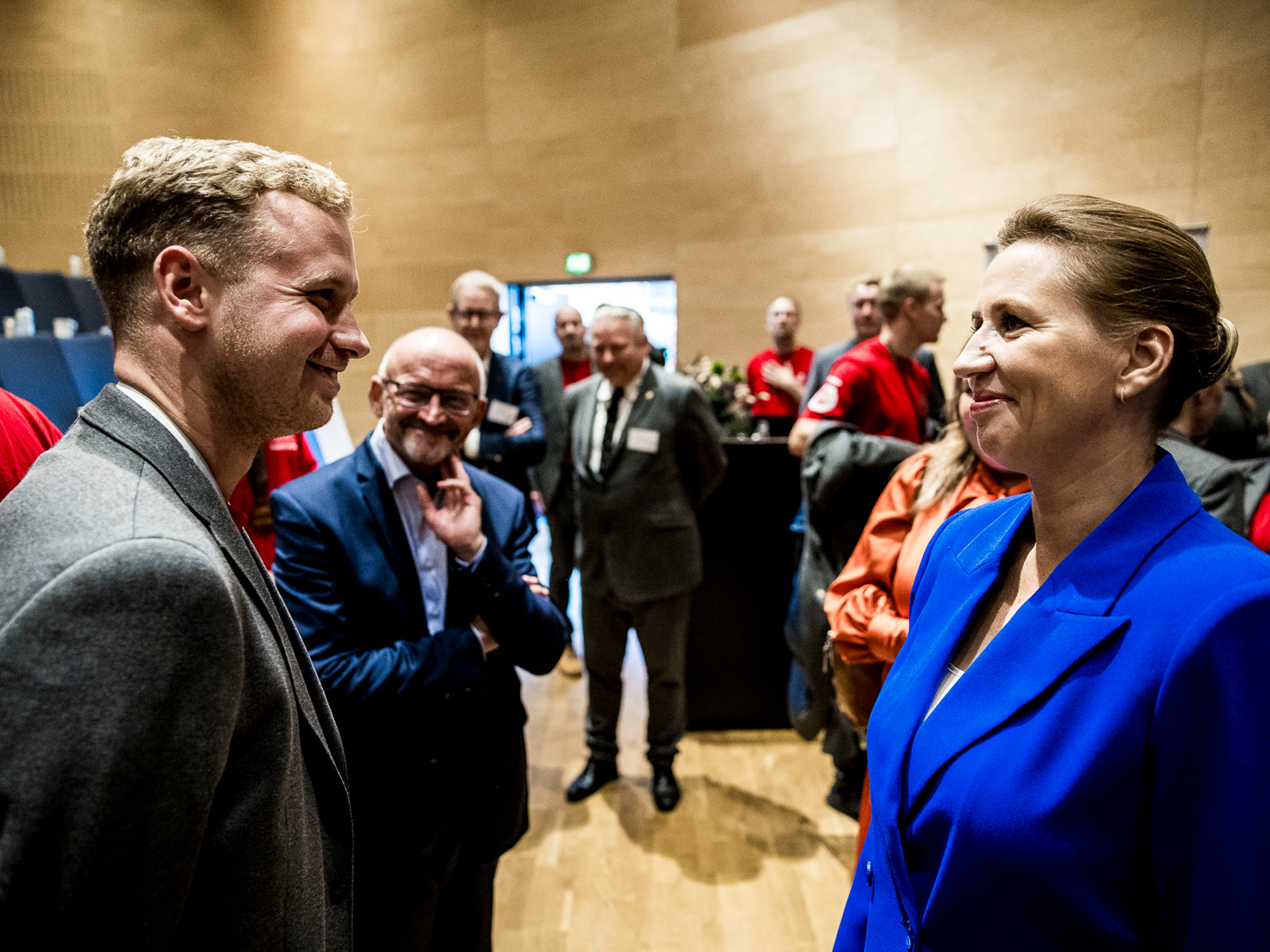 Mads Bruun Sørensen til "meet and greet" med statsminister Mette Frederiksen.