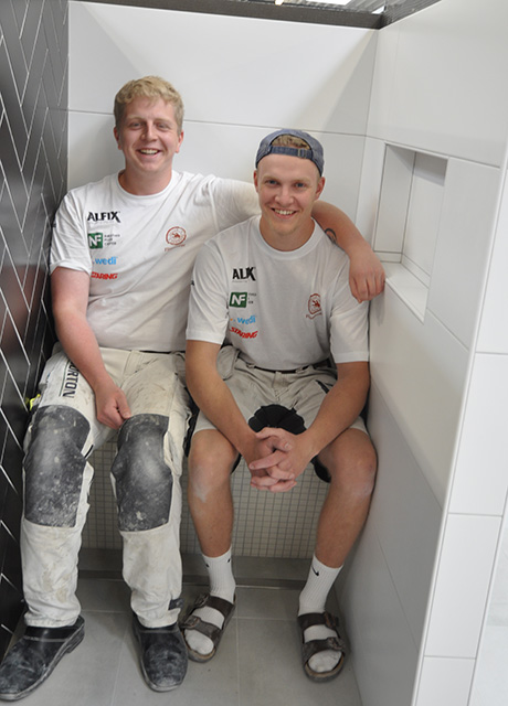 Flisemurere Patrick Dahl Gråbæk og Kristian Bak Hansen har trænet intenst og glæder sig til Alpencup.